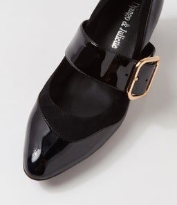 JAPAS DJ BLACK BLACK PATENT SUEDE