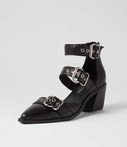 JEKELL DJ BLACK BLACK HEEL LEATHER
