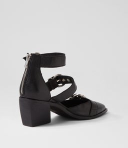 JEKELL DJ BLACK BLACK HEEL LEATHER