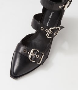 JEKELL DJ BLACK BLACK HEEL LEATHER