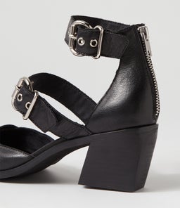 JEKELL DJ BLACK BLACK HEEL LEATHER