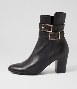 LUTSK DJ BLACK BLACK HEEL LEATHER