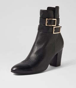 LUTSK DJ BLACK BLACK HEEL LEATHER