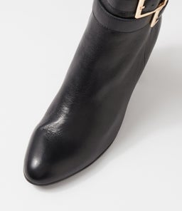 LUTSK DJ BLACK BLACK HEEL LEATHER