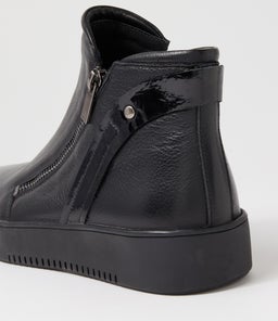 LASTE DJ BLACK BLACK LEATHER PATENT