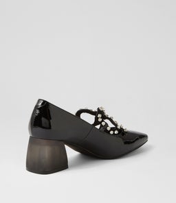 MIRKO DJ BLACK BLACK HEEL PATENT SUEDE