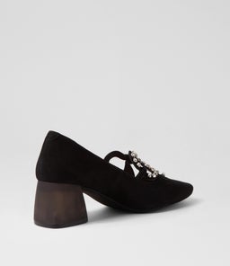 MIRKO DJ BLACK BLACK HEEL SUEDE