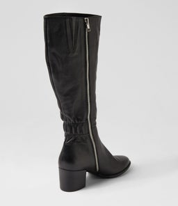 MALKE DJ BLACK BLACK HEEL LEATHER