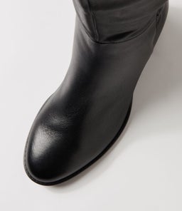 MALKE DJ BLACK BLACK HEEL LEATHER