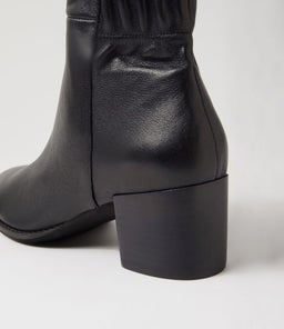 MALKE DJ BLACK BLACK HEEL LEATHER