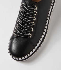 MAHINA DJ BLACK WHITE SOLE LEATHER