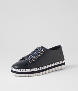 MAHINA DJ NAVY WHITE SOLE LEATHER