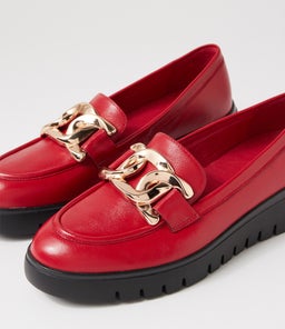 MARAH DJ DK RED BLACK SOLE LEATHER