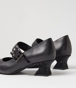 PATRICIO DJ BLACK BLACK LEATHER JEWELS