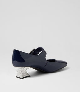 PATRICIO DJ SAPHIRE SILVER PATENT JEWELS