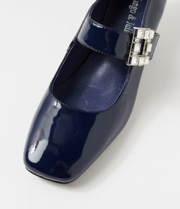PATRICIO DJ SAPHIRE SILVER PATENT JEWELS