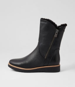 RHEMY DJ BLACK BLACK LEATHER FUR