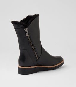 RHEMY DJ BLACK BLACK LEATHER FUR