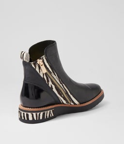 RHAIN DJ BLACK ZEBRA METALLIC LEATHER MULTI