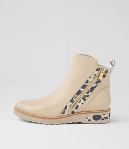 RHAIN DJ VANILLA VANILLA LEOPARD LEATHER SUEDE