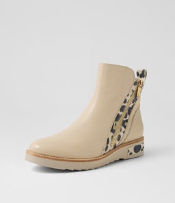 RHAIN DJ VANILLA VANILLA LEOPARD LEATHER SUEDE
