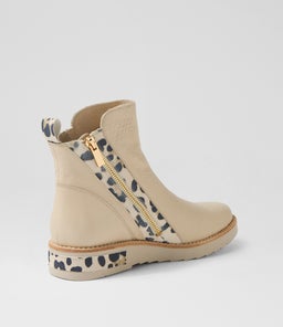 RHAIN DJ VANILLA VANILLA LEOPARD LEATHER SUEDE