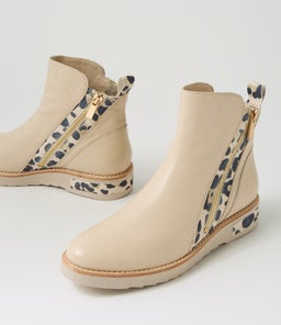 RHAIN DJ VANILLA VANILLA LEOPARD LEATHER SUEDE