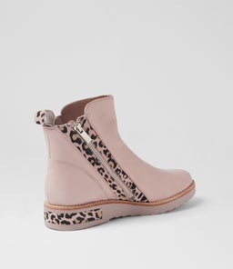 RHAIN DJ NEW PINK PINK LEOPARD LEATHER SUEDE