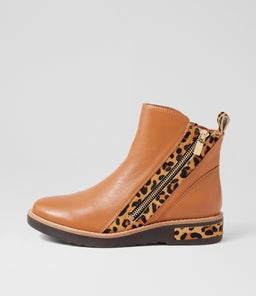 RHAIN DJ DK TAN TAN LEOPARD LEATHER MULTI