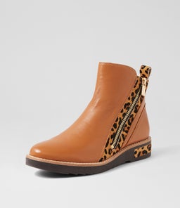 RHAIN DJ DK TAN TAN LEOPARD LEATHER MULTI