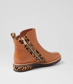 RHAIN DJ DK TAN TAN LEOPARD LEATHER MULTI