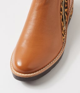 RHAIN DJ DK TAN TAN LEOPARD LEATHER MULTI