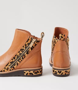 RHAIN DJ DK TAN TAN LEOPARD LEATHER MULTI
