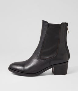 RULE DJ BLACK BLACK HEEL LEATHER