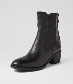 RULE DJ BLACK BLACK HEEL LEATHER