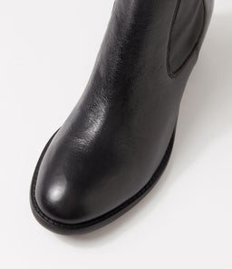 RULE DJ BLACK BLACK HEEL LEATHER