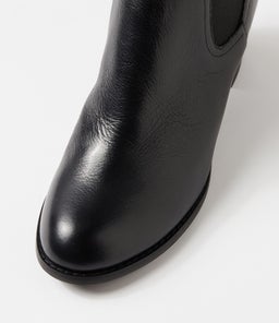 SHOLTO DJ BLACK BLACK HEEL LEATHER
