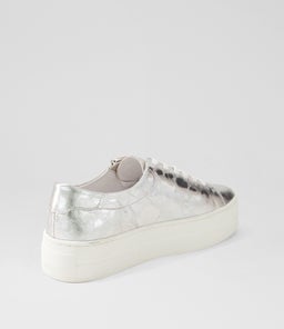 SHIONS DJ SILVER LEOPARD EMBOSSED LEATHER
