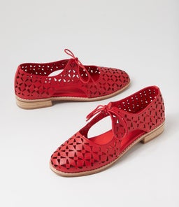 AMRITA DJ RED LEATHER