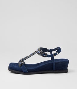 AREZZO DJ NAVY SUEDE JEWELS