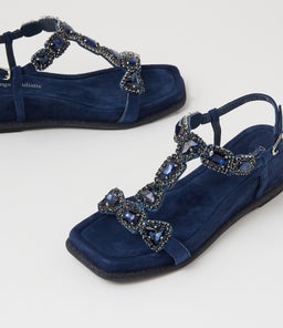 AREZZO DJ NAVY SUEDE JEWELS