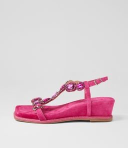 AREZZO DJ FUCHSIA SUEDE JEWELS