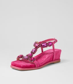 AREZZO DJ FUCHSIA SUEDE JEWELS