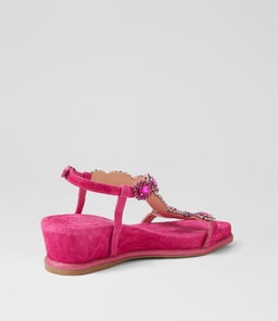 AREZZO DJ FUCHSIA SUEDE JEWELS
