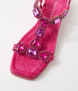 AREZZO DJ FUCHSIA SUEDE JEWELS