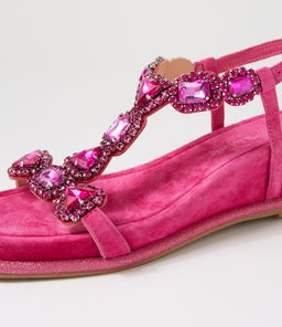 AREZZO DJ FUCHSIA SUEDE JEWELS