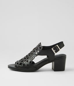 BRITAE DJ BLACK BLACK HEEL LEATHER