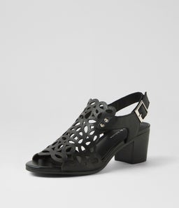 BRITAE DJ BLACK BLACK HEEL LEATHER