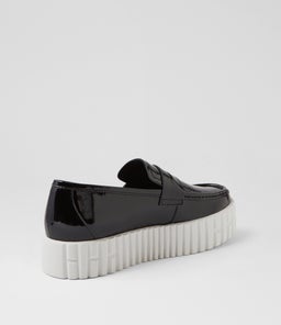 BRIELLAH DJ BLACK WHITE SOLE PATENT LEATHER