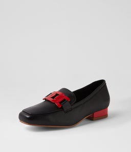 BELFORD DJ BLACK RED LEATHER PATENT